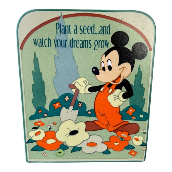 Enesco Other - Mickey Mouse Ceramic Sign Plant a Seed and Watch Your Dreams Grow Plaque…